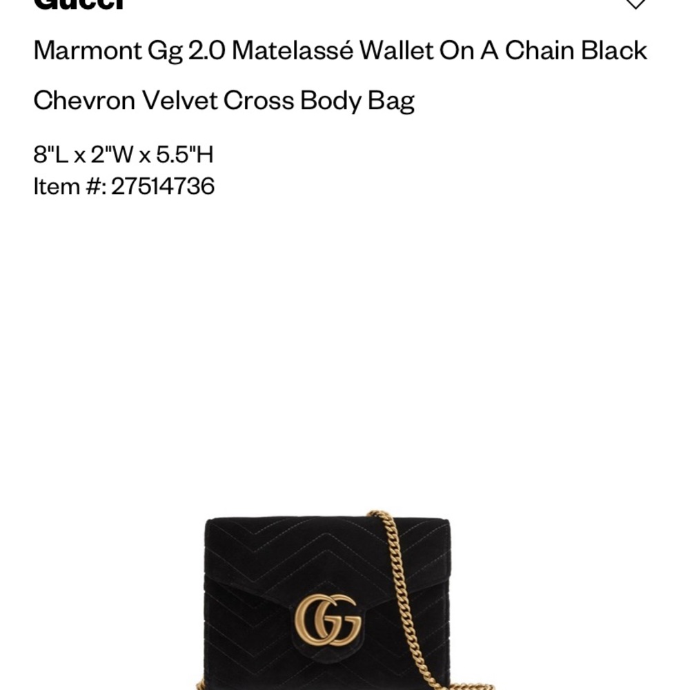 ❌SOLD❌Gucci Marmont Matelasse wallet chevron